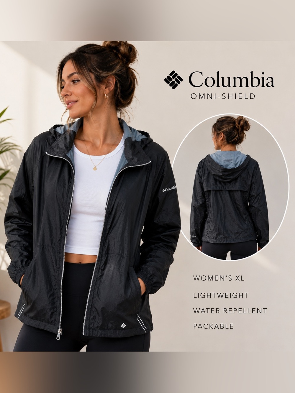 Columbia Women’s Majestic Meadow Omni-Shield Jacket XL Packable Design